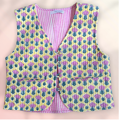 Wildflower waistcoat Pink xs-s-m