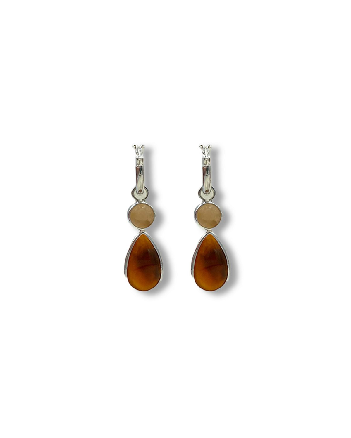 Agate earring - sterling silver