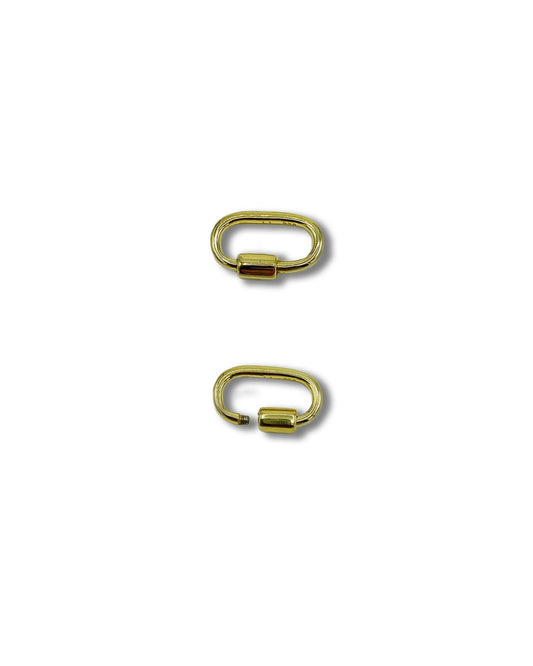 Carabiner clasp - gold vermeil