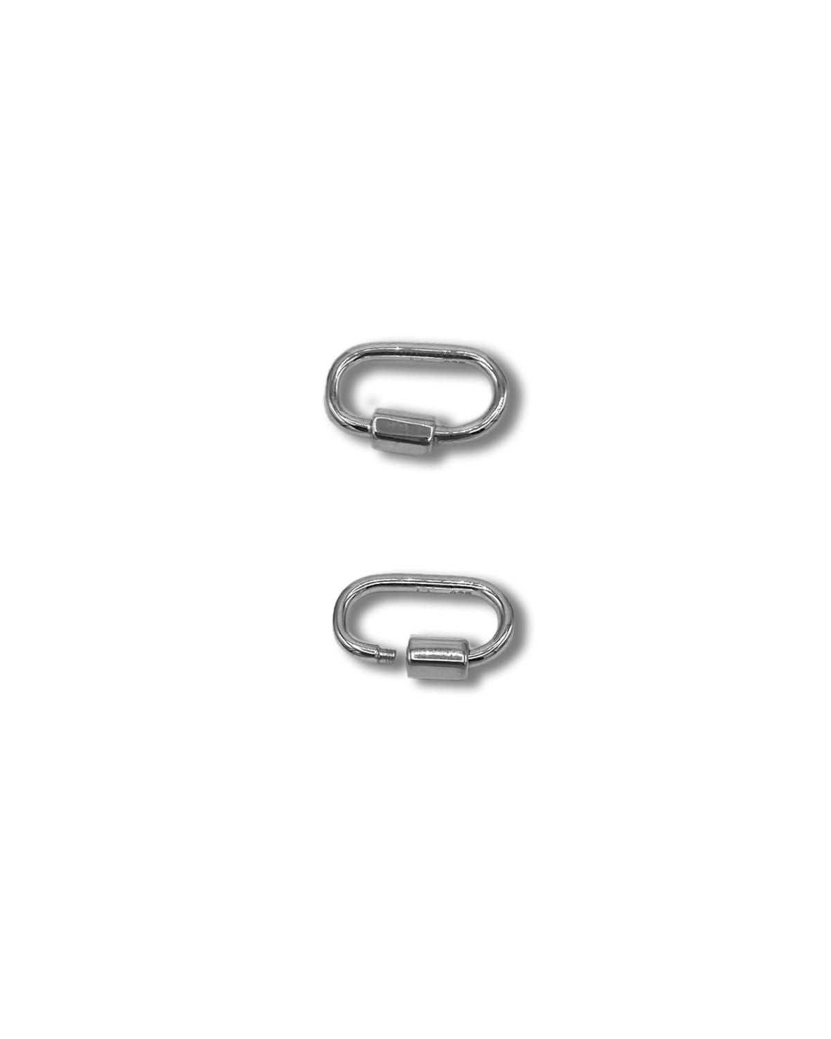 Carabiner clasp - sterling silver