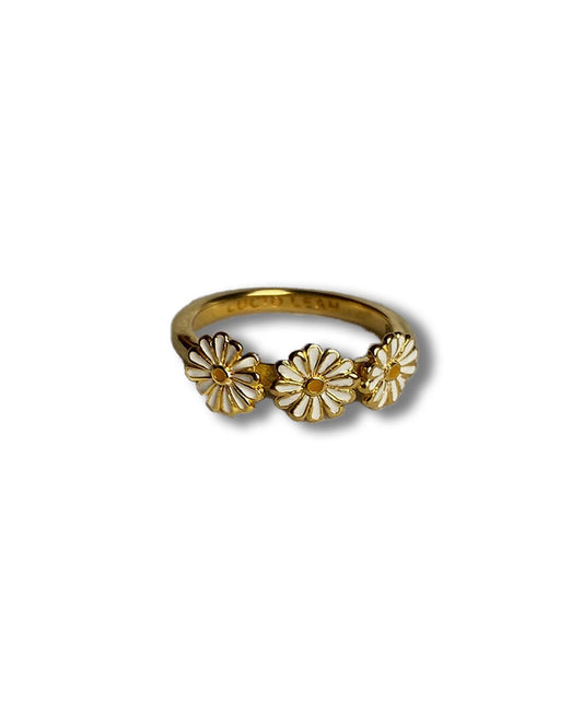 Daisy ring - gold vermeil