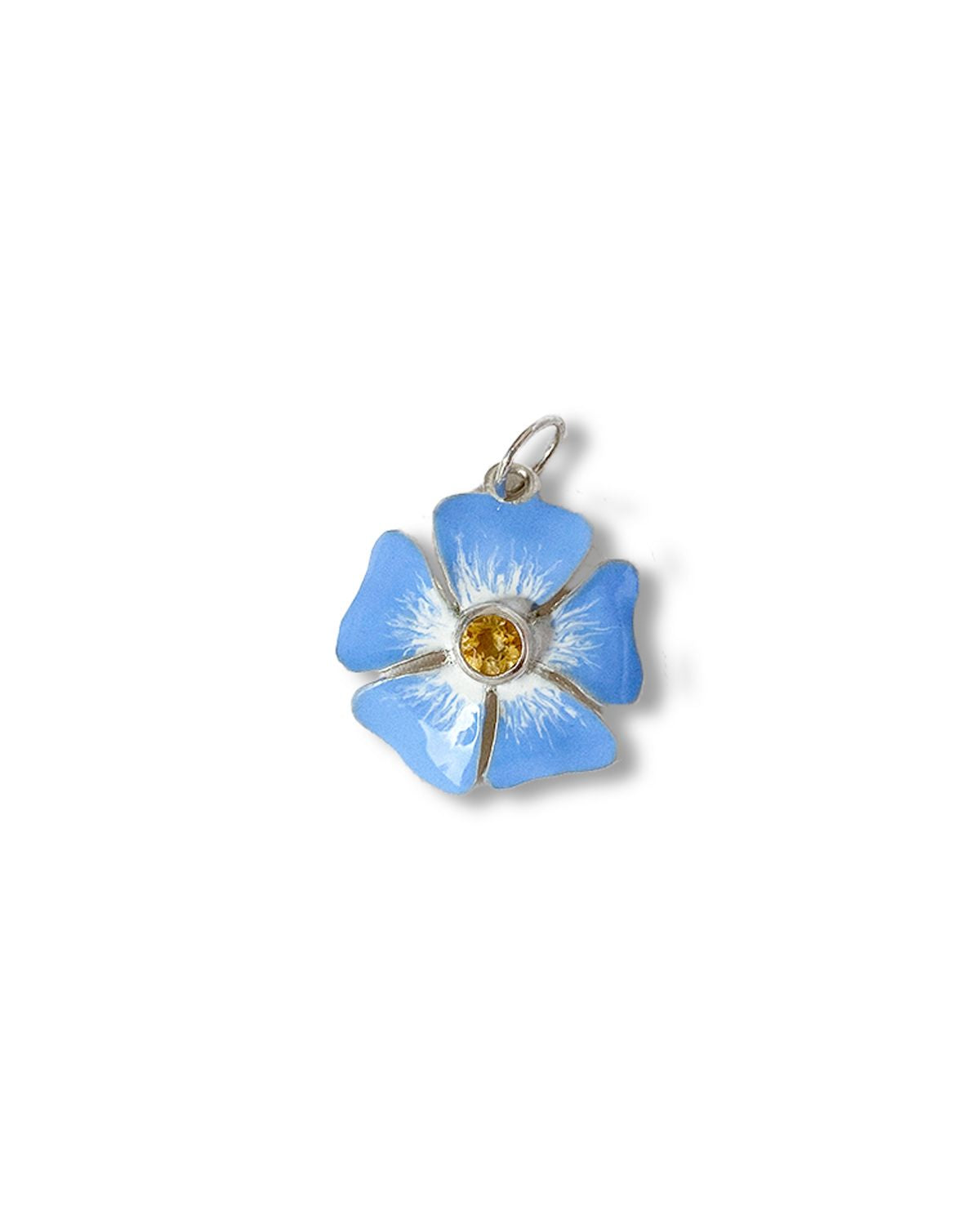 Forget-me-not pendant - sterling silver