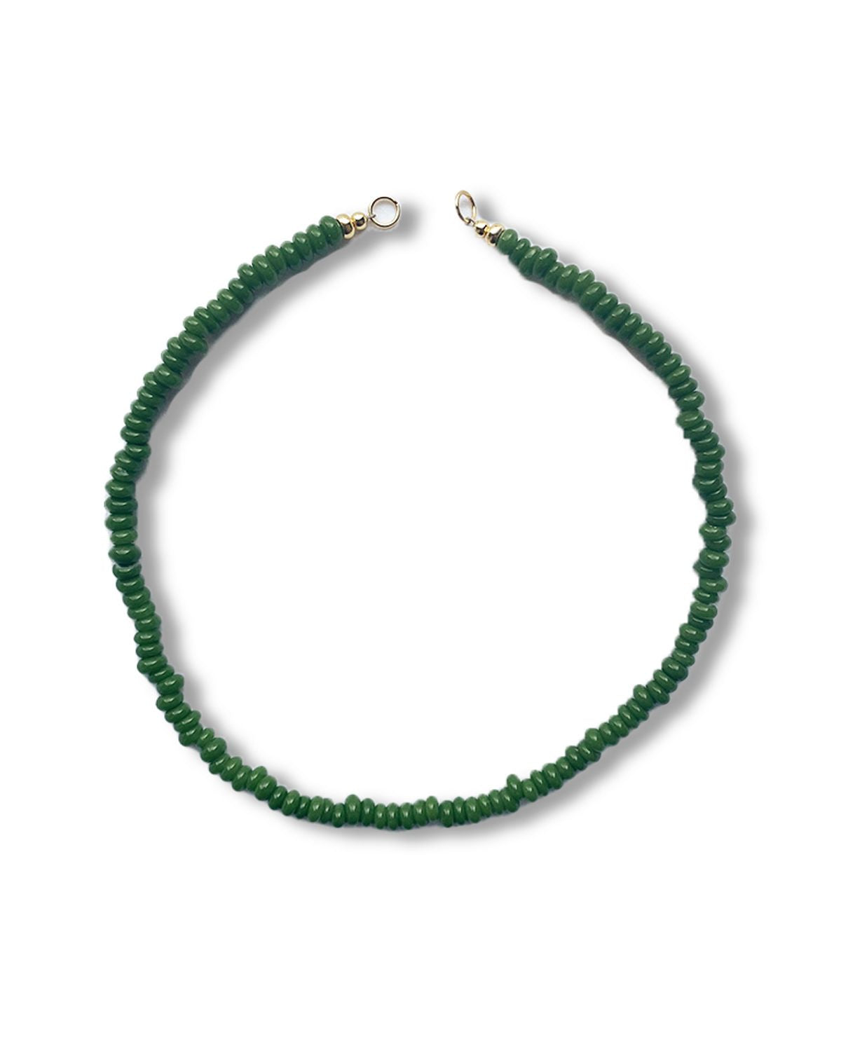 Green necklace - gold vermeil