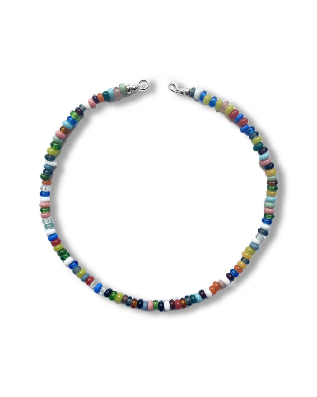 Multicolour necklace - sterling silver