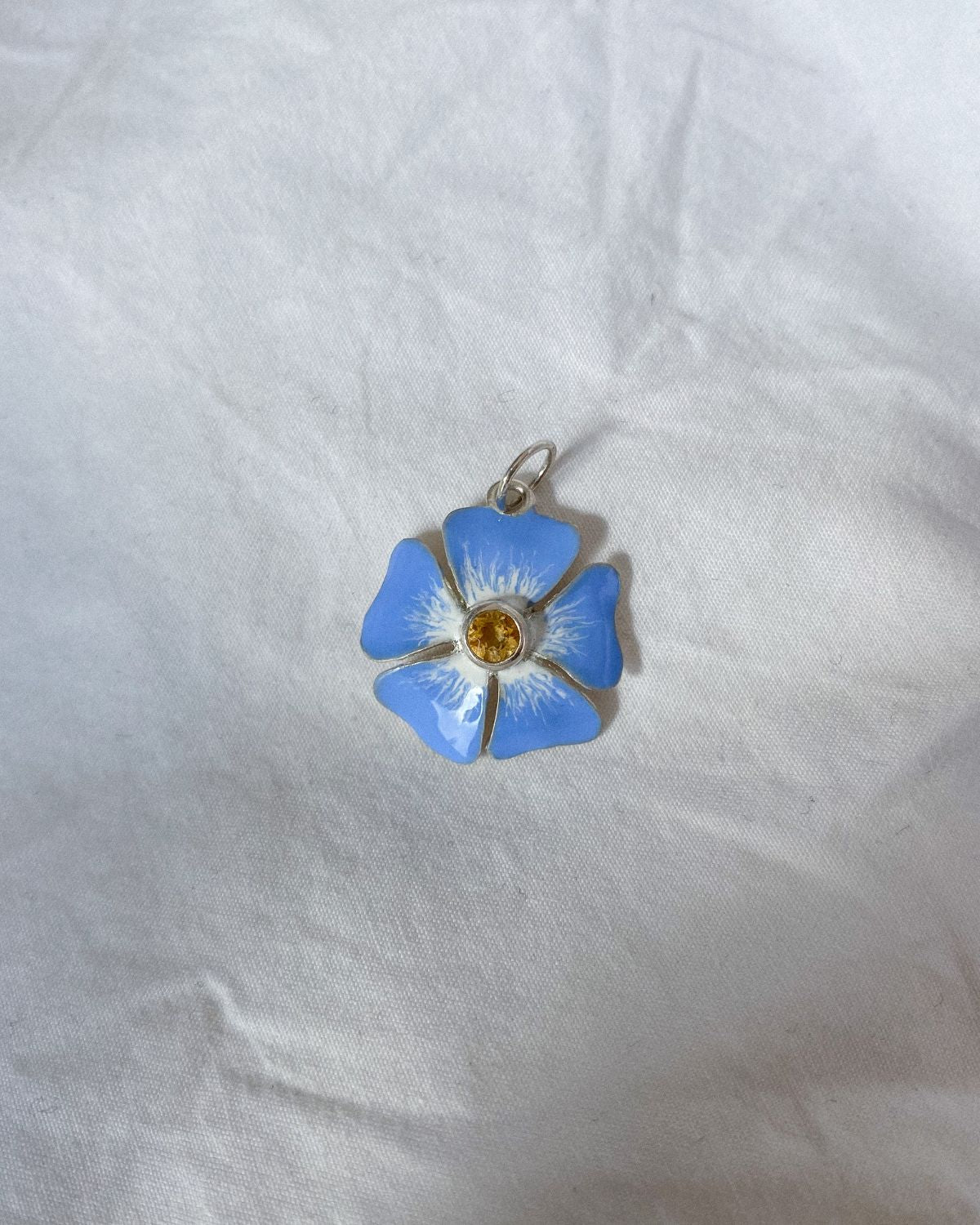 Forget-me-not pendant - sterling silver