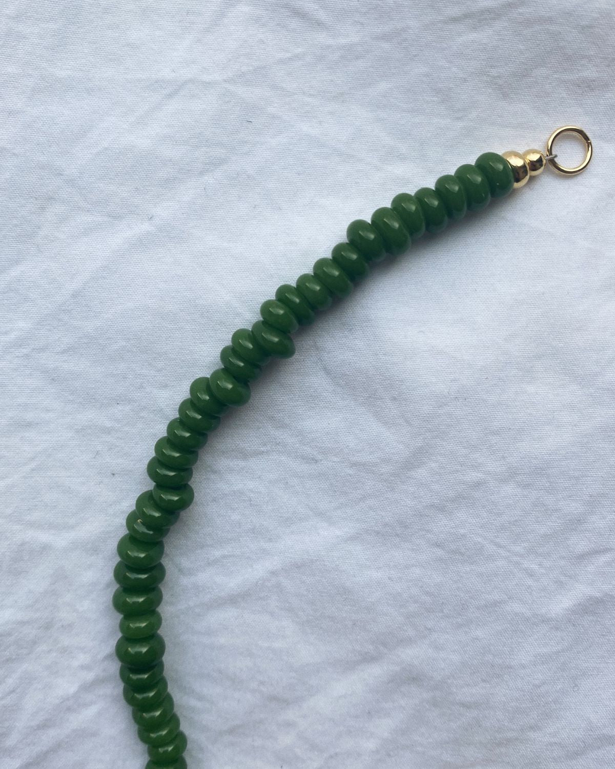 Green necklace - gold vermeil