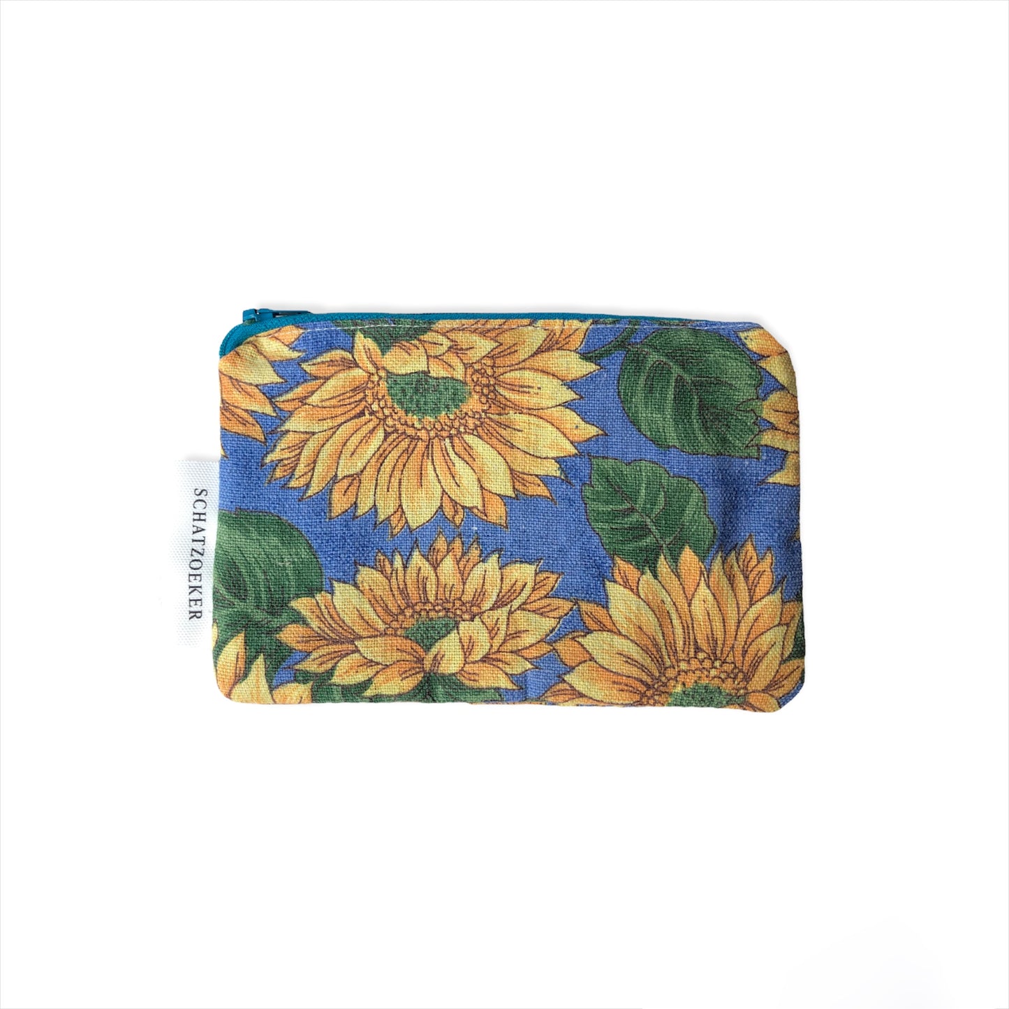 Wallet sunflowers - blue