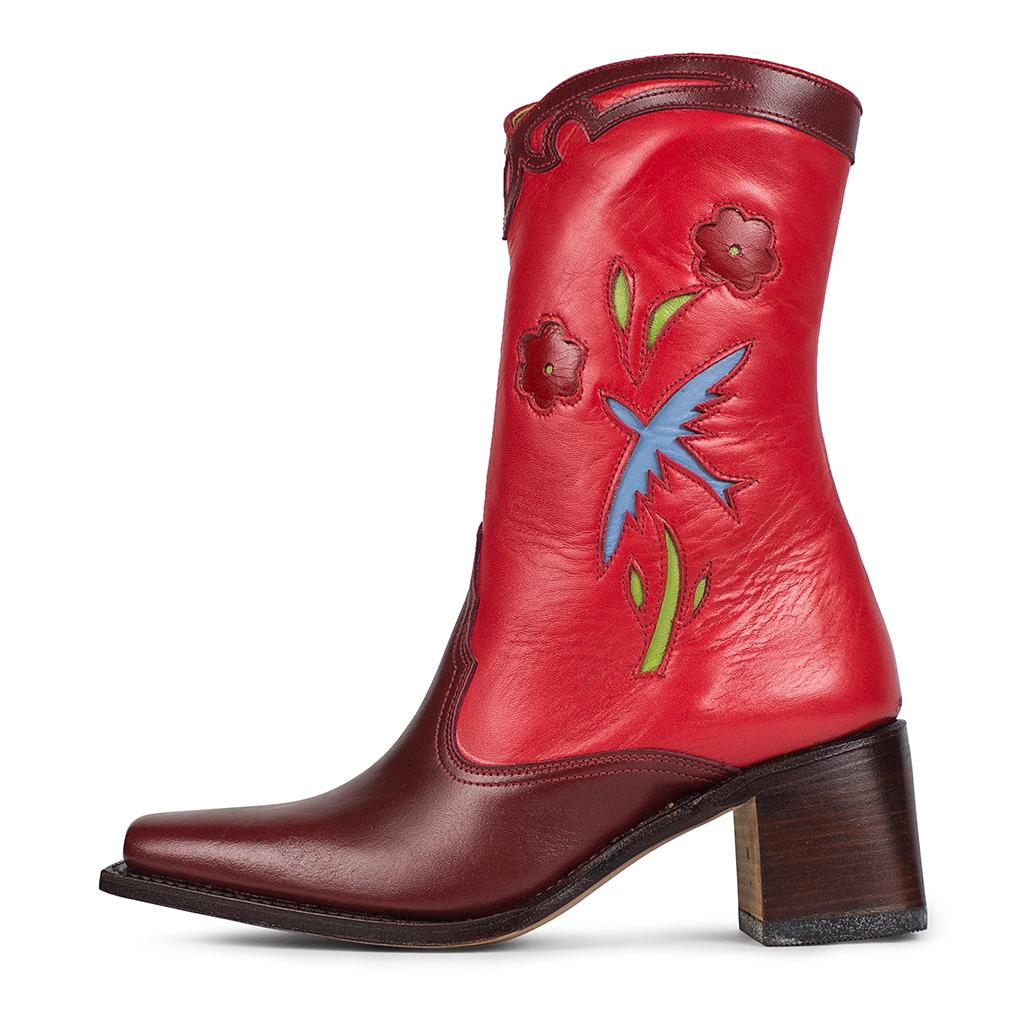 Iris boots red
